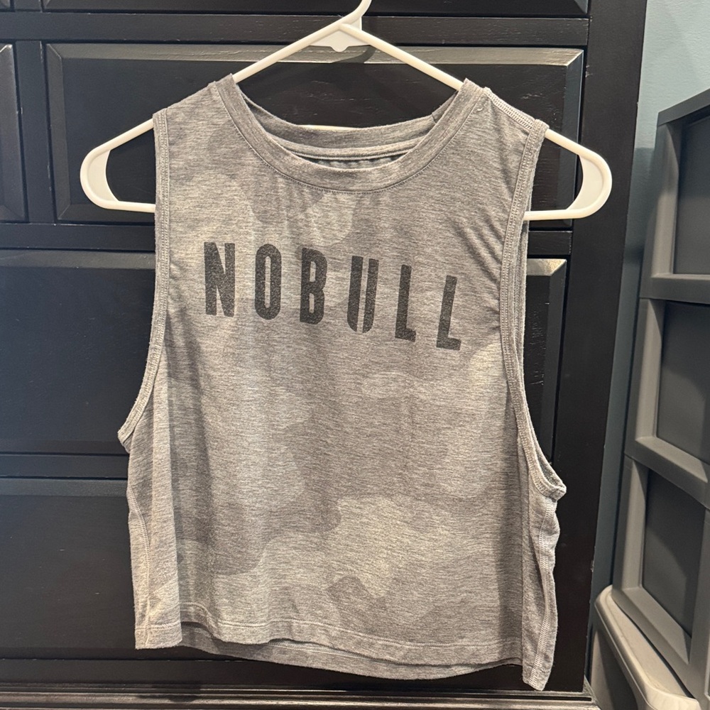 NOBULL Women's Gray Camo crop
